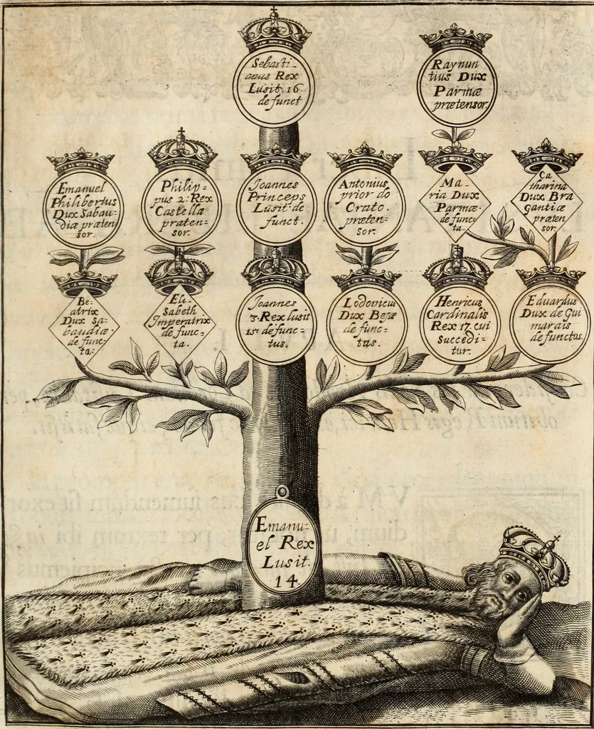 An illustration from Lusitania liberata ab injusto Castellanorum dominio : restituta legitimo principi serenissimo Joanni IV, 1645, leaf 196