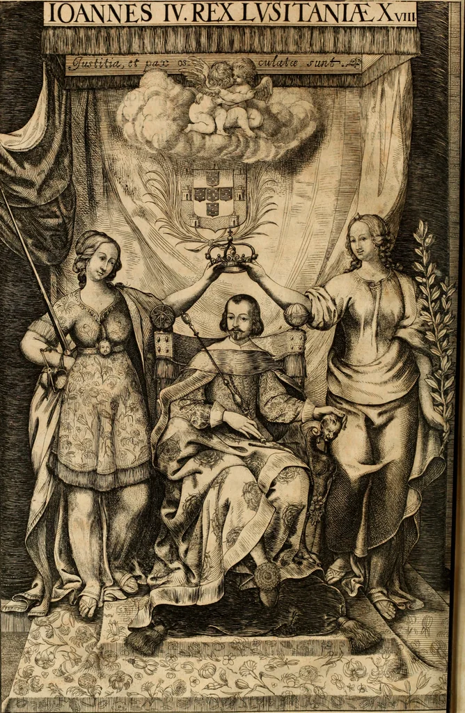 An illustration from Lusitania liberata ab injusto Castellanorum dominio : restituta legitimo principi serenissimo Joanni IV, 1645, leaf 591