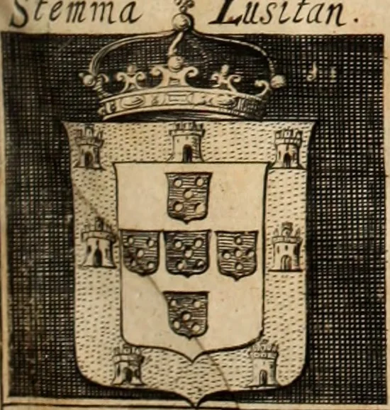 An illustration from Lusitania liberata ab injusto Castellanorum dominio : restituta legitimo principi serenissimo Joanni IV, 1645, leaf 6