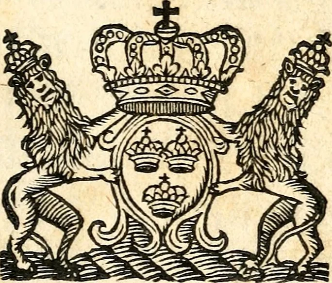 An illustration from Lutheri Catechismus : ofwersatt på American-Virginiske språket, 1696, leaf 8