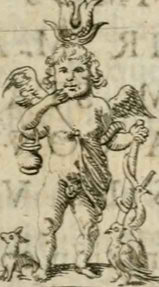 An illustration from L'utilité des voyages : qui concernent la connoissance des médailles, inscriptions, statues, dieux lares, peintures anciennes, et les bas reliefs, pierres precieuses et gravées, cachets, talismans, anneaux, manuscrits, langues, & autres choses remarquables, et l'avantage que la recherche de toutes ces antiquitez procure aux sçavans, avec un memoire de quelques observations generales qu'on peut faire pour ne pas voyager inutilement, 1693, leaf 234
