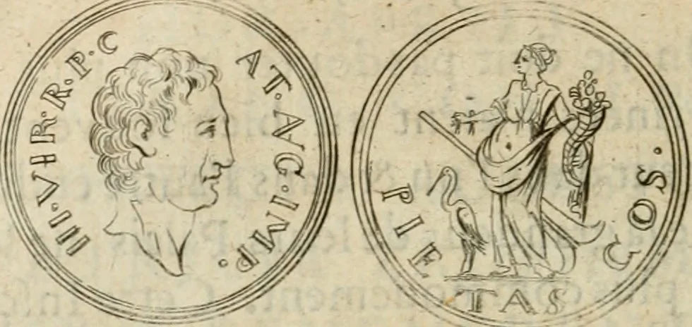 An illustration from L'utilité des voyages : qui concernent la connoissance des médailles, inscriptions, statues, dieux lares, peintures anciennes, et les bas reliefs, pierres precieuses et gravées, cachets, talismans, anneaux, manuscrits, langues, & autres choses remarquables, et l'avantage que la recherche de toutes ces antiquitez procure aux sçavans, avec un memoire de quelques observations generales qu'on peut faire pour ne pas voyager inutilement, 1693, leaf 279