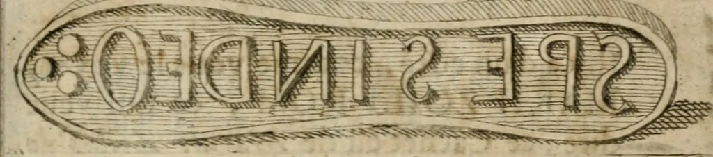 An illustration from L'utilité des voyages : qui concernent la connoissance des médailles, inscriptions, statues, dieux lares, peintures anciennes, et les bas reliefs, pierres precieuses et gravées, cachets, talismans, anneaux, manuscrits, langues, & autres choses remarquables, et l'avantage que la recherche de toutes ces antiquitez procure aux sçavans, avec un memoire de quelques observations generales qu'on peut faire pour ne pas voyager inutilement, 1693, leaf 336