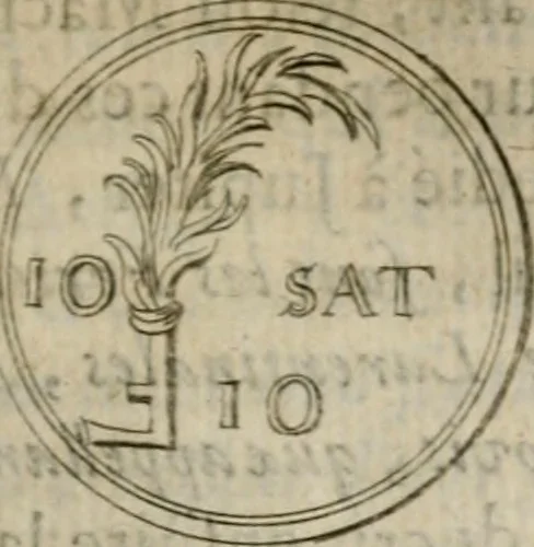 An illustration from L'utilité des voyages : qui concernent la connoissance des médailles, inscriptions, statues, dieux lares, peintures anciennes, et les bas reliefs, pierres precieuses et gravées, cachets, talismans, anneaux, manuscrits, langues, & autres choses remarquables, et l'avantage que la recherche de toutes ces antiquitez procure aux sçavans, avec un memoire de quelques observations generales qu'on peut faire pour ne pas voyager inutilement, 1693, leaf 528