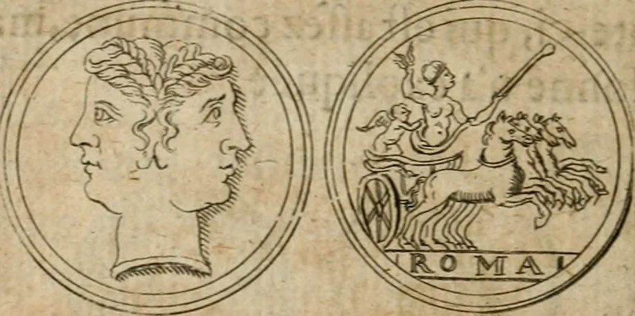 An illustration from L'utilité des voyages : qui concernent la connoissance des médailles, inscriptions, statues, dieux lares, peintures anciennes, et les bas reliefs, pierres precieuses et gravées, cachets, talismans, anneaux, manuscrits, langues, & autres choses remarquables, et l'avantage que la recherche de toutes ces antiquitez procure aux sçavans, avec un memoire de quelques observations generales qu'on peut faire pour ne pas voyager inutilement, 1693, leaf 687