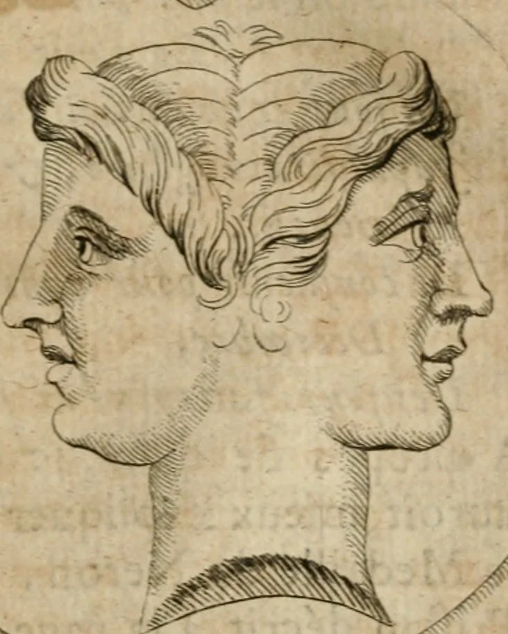 An illustration from L'utilité des voyages : qui concernent la connoissance des médailles, inscriptions, statues, dieux lares, peintures anciennes, et les bas reliefs, pierres precieuses et gravées, cachets, talismans, anneaux, manuscrits, langues, & autres choses remarquables, et l'avantage que la recherche de toutes ces antiquitez procure aux sçavans, avec un memoire de quelques observations generales qu'on peut faire pour ne pas voyager inutilement, 1693, leaf 688