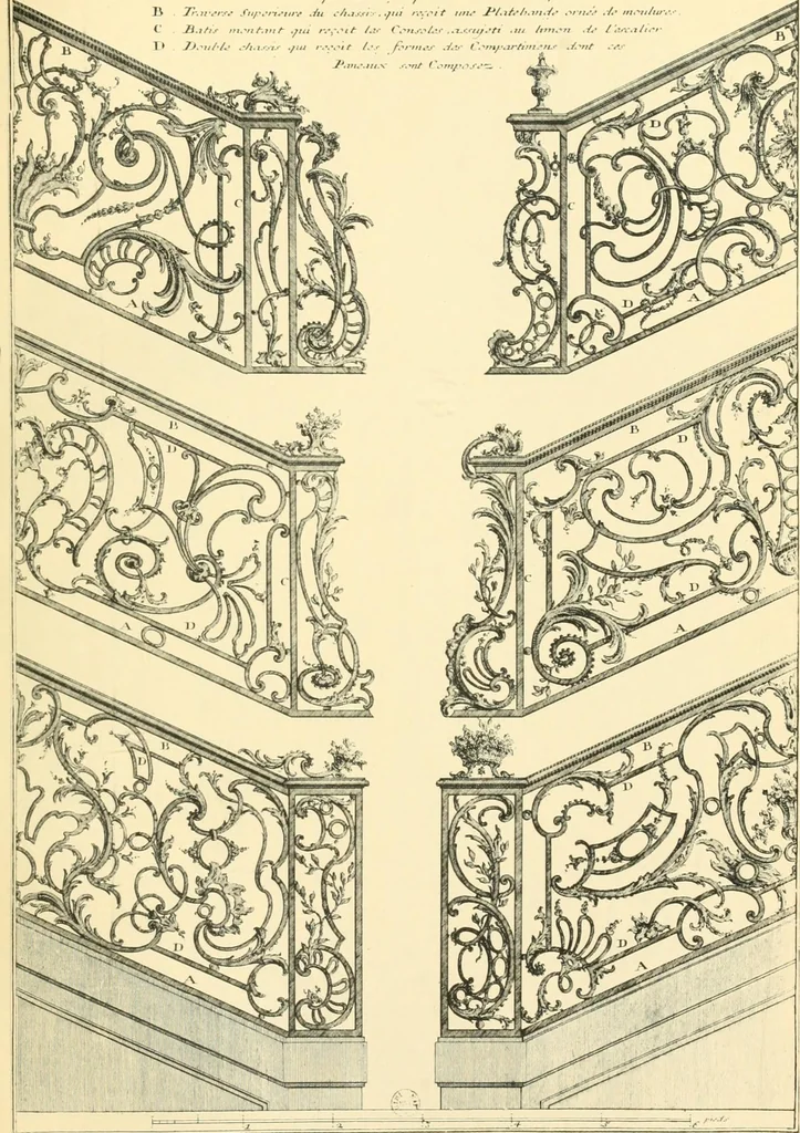 An illustration from L'uvre de De Cuvilliès : époque Louis XV : nouveau livre de plafonds, 1900, leaf 108