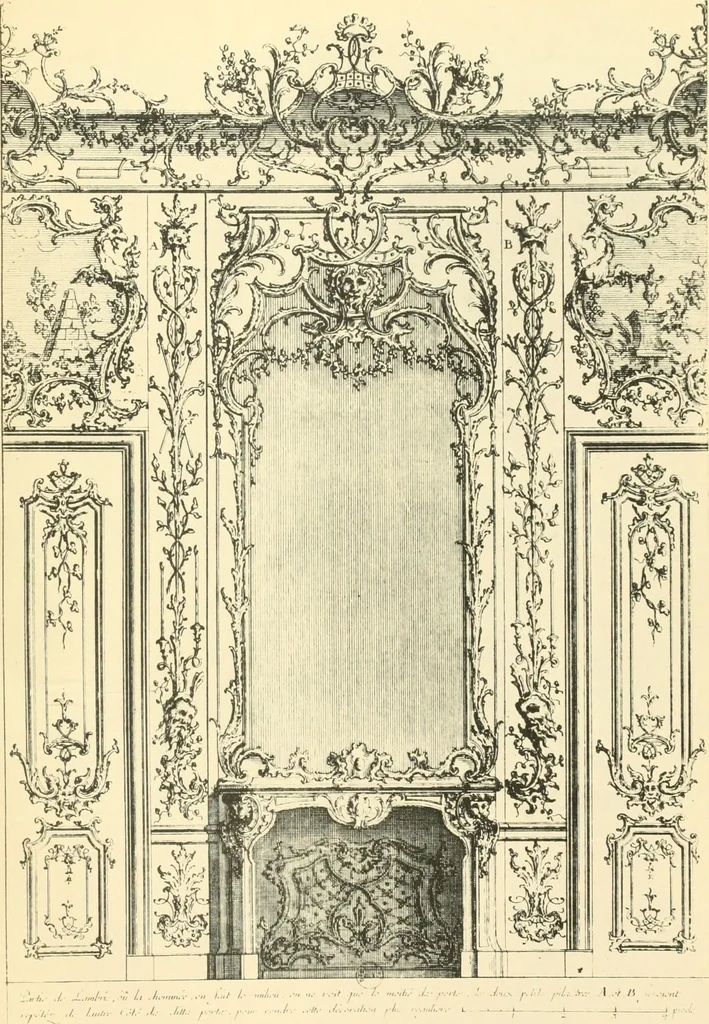 An illustration from L'uvre de De Cuvilliès : époque Louis XV : nouveau livre de plafonds, 1900, leaf 76