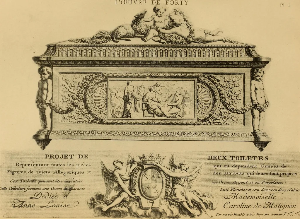 An illustration from L'uvre de J.-F. Forty : époque Louis XVI, 1900, leaf 6