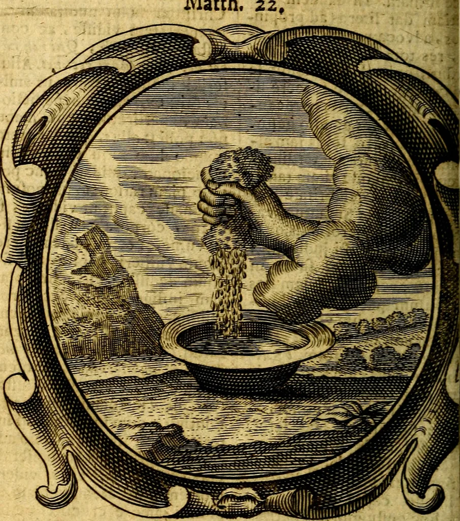 An illustration from Lux evangelica sub velum sacrorum emblematum recondita in anni dominicas, selecta historia & morali doctrina varie adumbrata, 1655, leaf 661