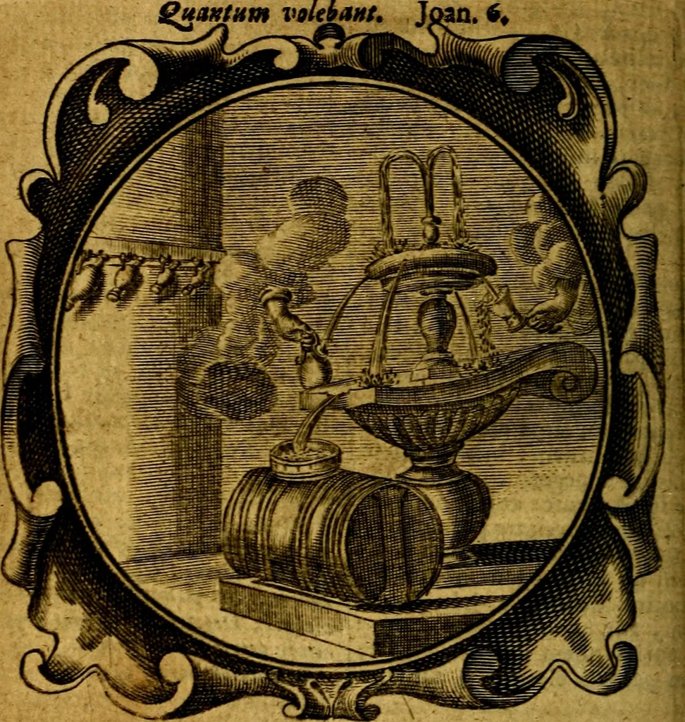 An illustration from Lux evangelica sub velum sacrorum emblematum recondita in anni dominicas, selecta historia & morali doctrina varie adumbrata, 1655, leaf 325