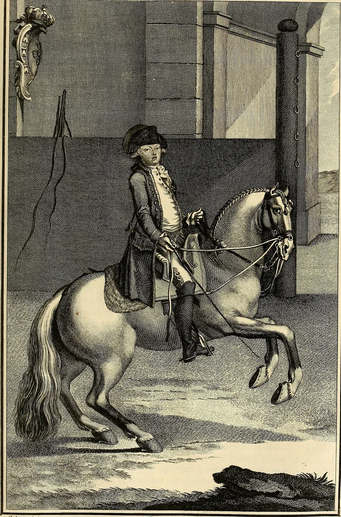 An illustration from Luz da liberal, e nobre arte da cavallaria : offerecida ao Senhor D. João, principe do Brazil, 1790, leaf 294