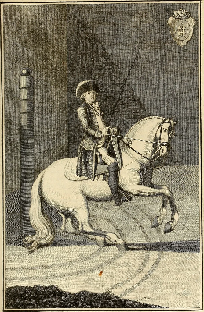 An illustration from Luz da liberal, e nobre arte da cavallaria : offerecida ao Senhor D. João, principe do Brazil, 1790, leaf 408