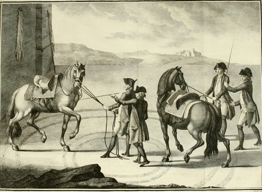 An illustration from Luz da liberal, e nobre arte da cavallaria : offerecida ao Senhor D. João, principe do Brazil, 1790, leaf 464