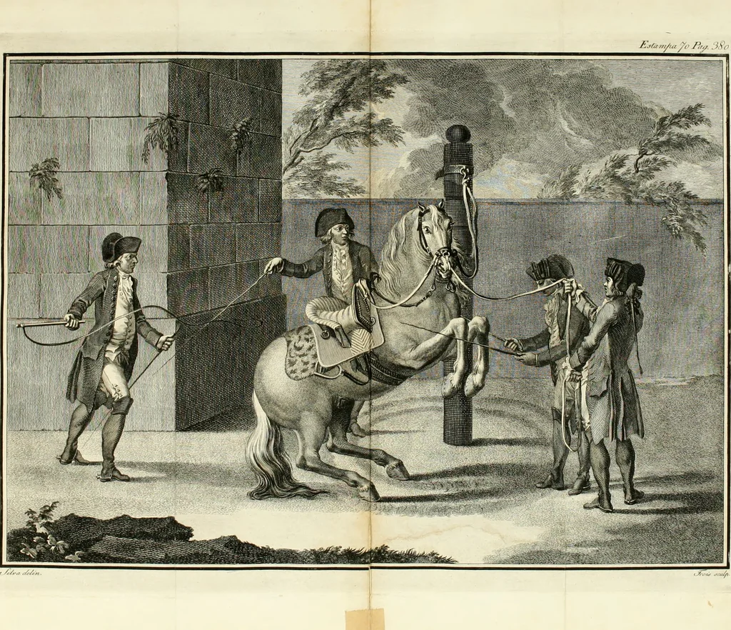 An illustration from Luz da liberal, e nobre arte da cavallaria : offerecida ao Senhor D. João, principe do Brazil, 1790, leaf 552