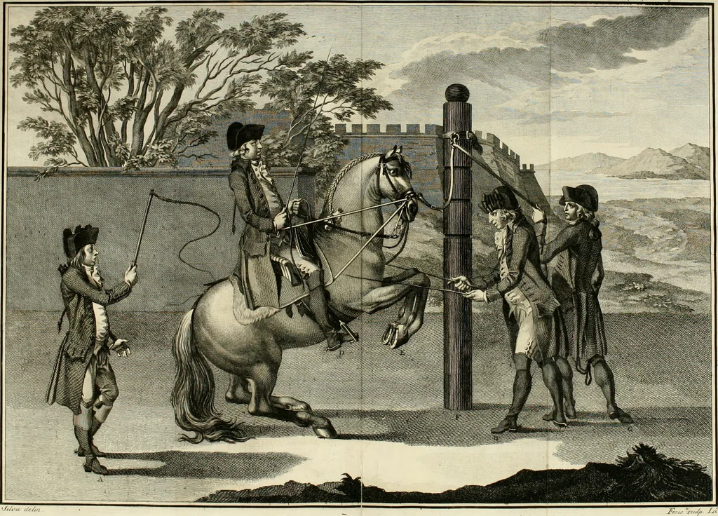 An illustration from Luz da liberal, e nobre arte da cavallaria : offerecida ao Senhor D. João, principe do Brazil, 1790, leaf 558