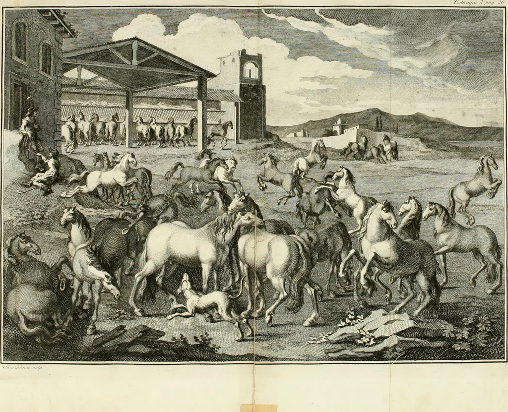 An illustration from Luz da liberal, e nobre arte da cavallaria : offerecida ao Senhor D. João, principe do Brazil, 1790, leaf 56