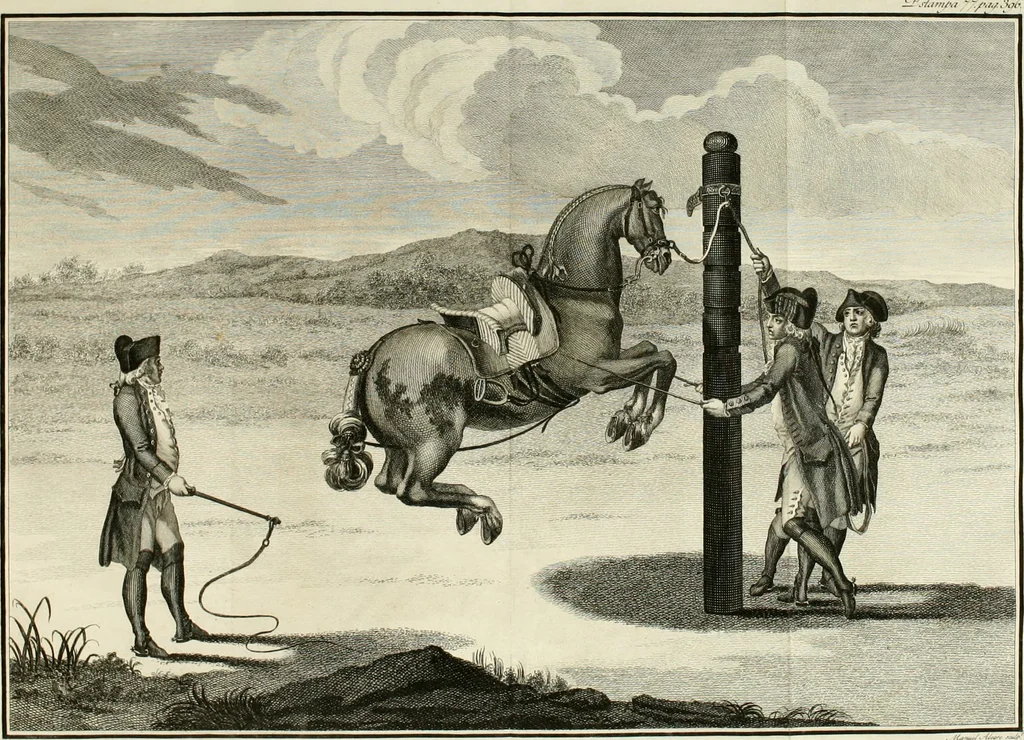 An illustration from Luz da liberal, e nobre arte da cavallaria : offerecida ao Senhor D. João, principe do Brazil, 1790, leaf 582