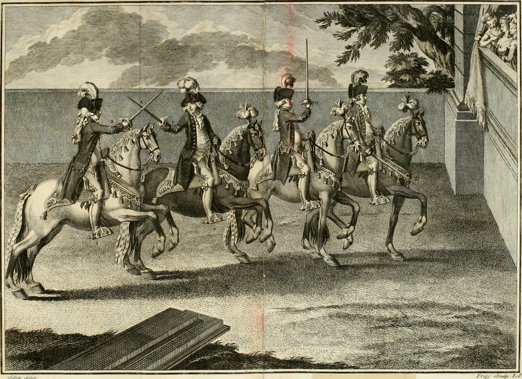 An illustration from Luz da liberal, e nobre arte da cavallaria : offerecida ao Senhor D. João, principe do Brazil, 1790, leaf 624
