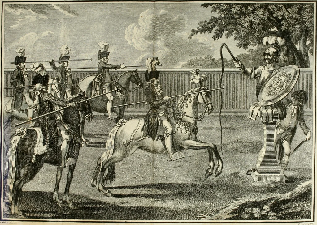 An illustration from Luz da liberal, e nobre arte da cavallaria : offerecida ao Senhor D. João, principe do Brazil, 1790, leaf 639