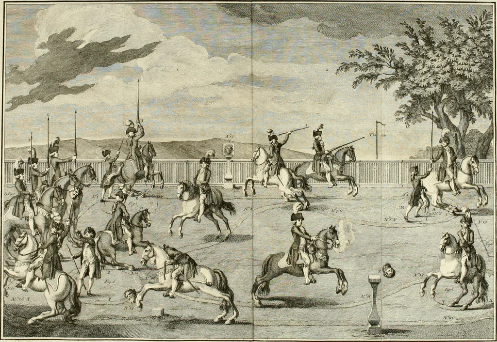 An illustration from Luz da liberal, e nobre arte da cavallaria : offerecida ao Senhor D. João, principe do Brazil, 1790, leaf 642