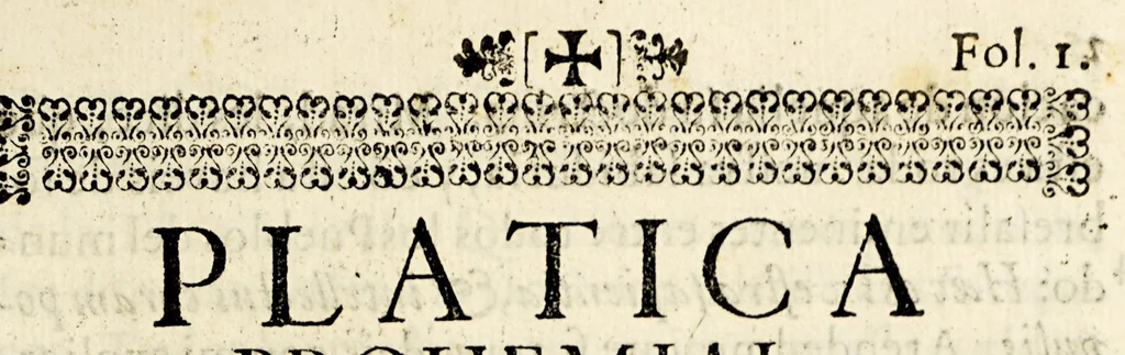 An illustration from Luz de verdades catholicas y explicacion de la doctrina christiana. : Que segun la costumbre de la casa professa de la compañia de Jesvs de Mexico, todos los jueves del año se platica en su iglesia. Dala à la estampa el padre Alfonso Ramos de la mesma compañia, y preposito actual de dicha casa professa. Y la dedica al S. doctor don Francisco de Deza, y Ulloa, antes cathedratico proprietario de rethorica en la Real Universidad de esta corte, y oy fiscal dignissimo del Santo Tribunal de la Inquisicion, 1691, leaf 39