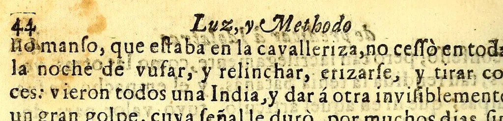An illustration from Luz, methodo, de confesar idolatras [sic], y destierro de idolatrias, debajo del tratado siguiente. : Tratado de avisos, y puntos importantes, de la abominable seta de la idolatria, para examinar por ellos el penitente en el fuero interior de la conciencia, y exterior judicial ..., 1692, leaf 208