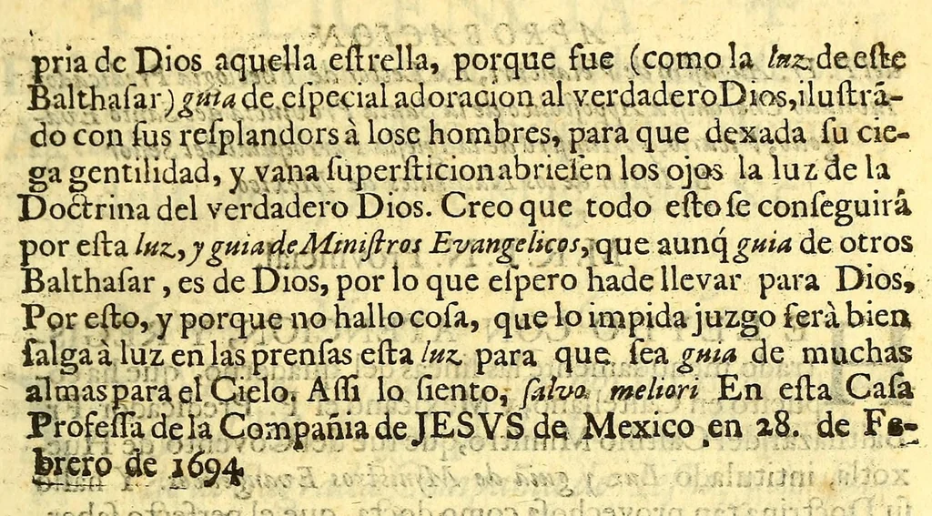 An illustration from Luz, y guia de los ministros evangelicos. : Para navegar por el mar proceloso deste mundo hasta llegar al puerto de la salvacion, y gozar eternamente de los thesoros de la gloria, y bienaventuranza., 1694, leaf 13