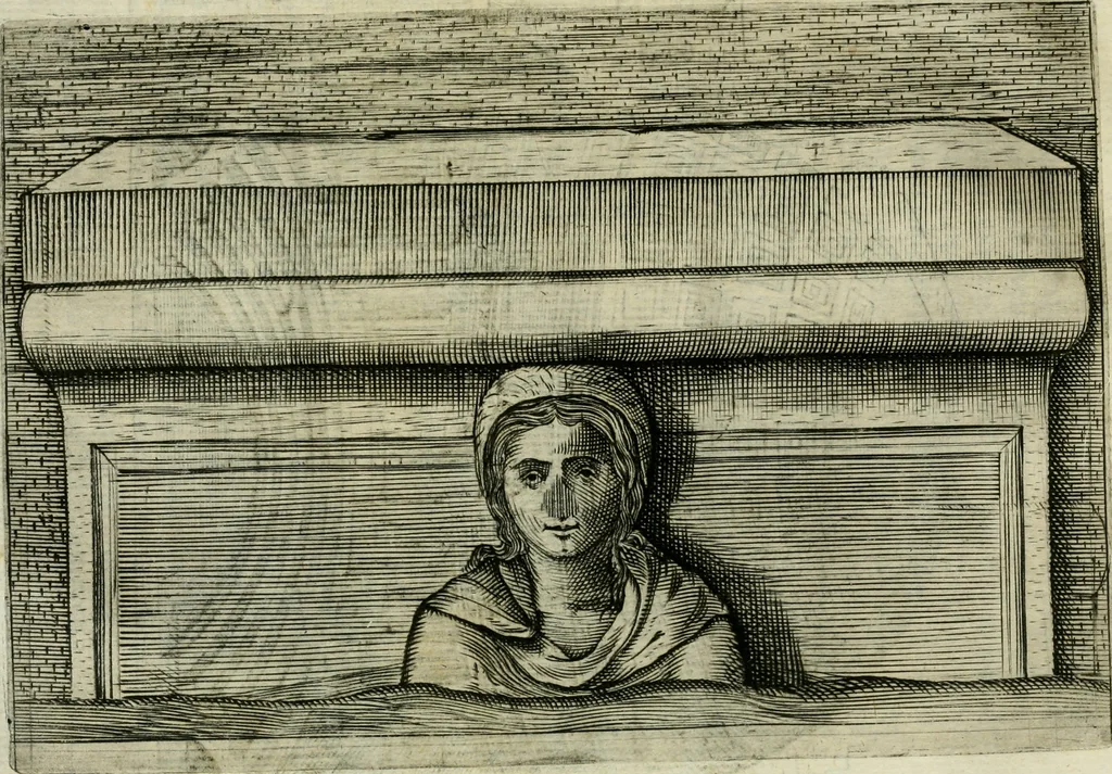 An illustration from Lvdovici Demontiosii Gallvs Romae hospes : vbi multa antiquorum monimenta explicantur, pars pristinae formae restituuntur : opus in quinque partes tributum, 1585, leaf 54