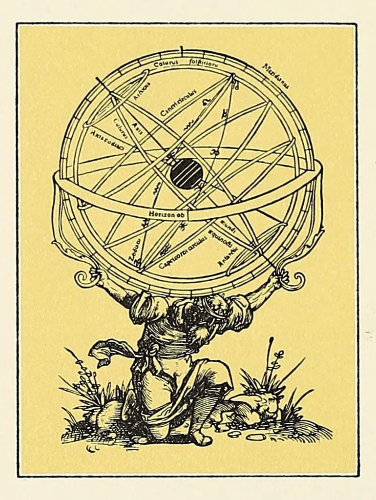 An illustration from L'vniversale fabrica del mondo, overo Cosmografia dell'ecc. Gio. Lorenzo d'Anania, diuisa in quattro trattati ... Di nuouo ornata con le figure delle quattro parti del mondo in rame: et dal medesimo auttore con infinite aggiuntioni per ogni parte dell' opera ampliata .., 1596, leaf 2