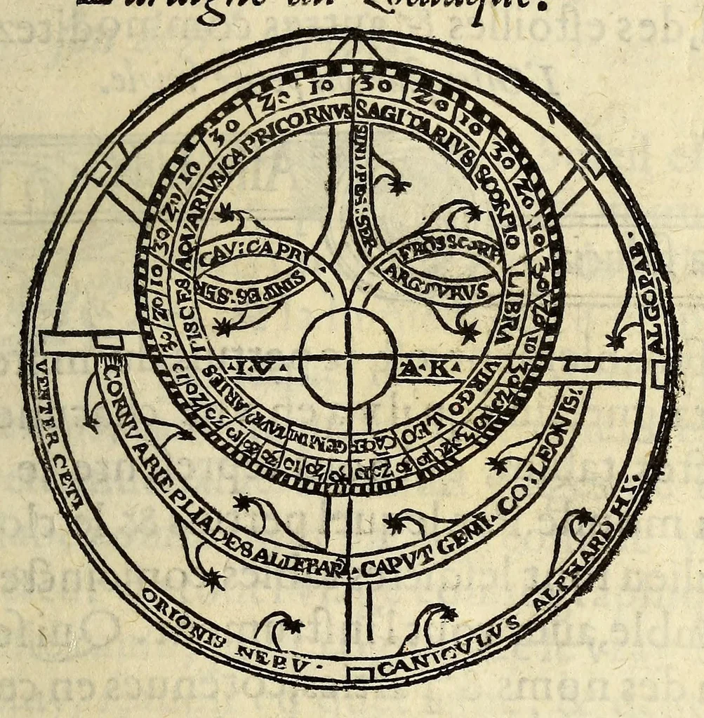 An illustration from L'vsage de l'astrolabe, : avec vn petit traicté de la sphere,, 1559, leaf 55