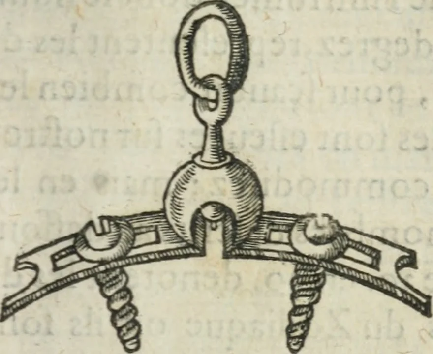 An illustration from L'vsage de l'vn et l'avtre astrolabe particvlier et vniversel. Expliqué tant en la declaration de leurs parties, qu'exposition fidelle & facile de leur practique en astronomie & geometrie, 1625, leaf 62