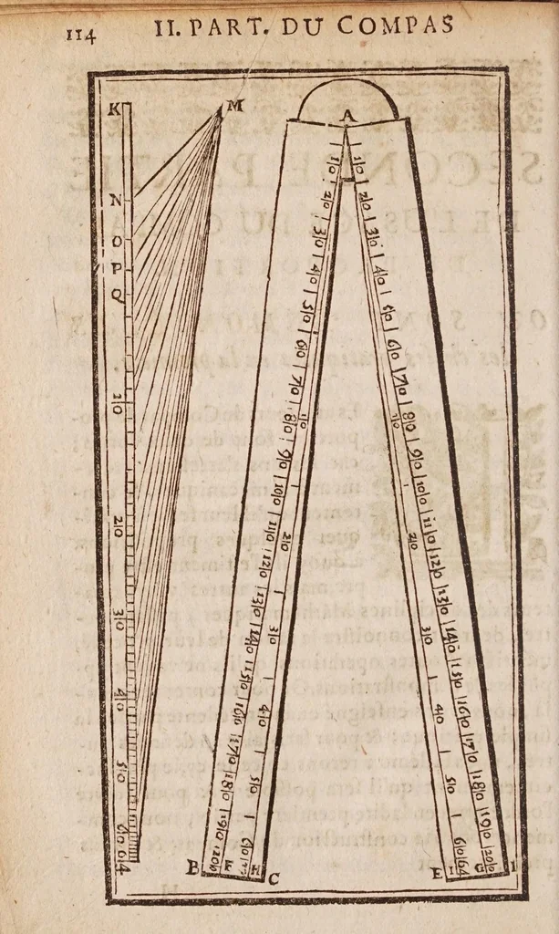 An illustration from L'vsage dv compas de proportion, 1664, leaf 120
