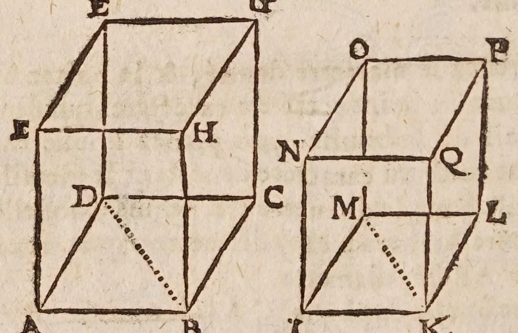 An illustration from L'vsage dv compas de proportion, 1664, leaf 190