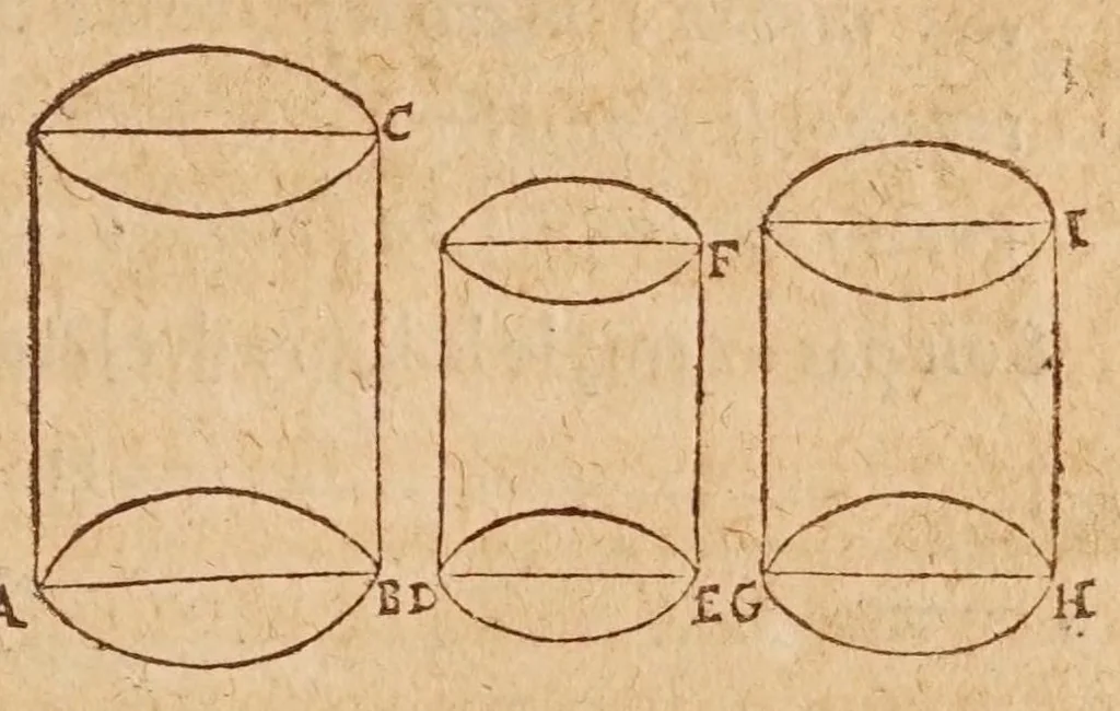 An illustration from L'vsage dv mecometre : qvi est vn instrvment geometrique, auec lequel on peut tres-facilement mesurer toutes sortes de longueurs & distances visibles : prendre & rapporter au petit pied le plan des villes, chasteaux & autres places : trasser tant sur le papier que sur la terre telles figures & fortifications qu'on voudra : faire toutes sortes de cartes tant geographiques que chorographiques : & pratiques toutes les autres operations d'arithmetique & de geometrie, qui se pratiquent auec le compas de proportion, la regle proportionelle, le graphometre & la boussole, 1630, leaf 117