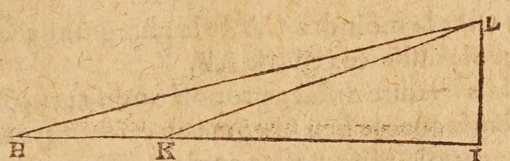 An illustration from L'vsage dv mecometre : qvi est vn instrvment geometrique, auec lequel on peut tres-facilement mesurer toutes sortes de longueurs & distances visibles : prendre & rapporter au petit pied le plan des villes, chasteaux & autres places : trasser tant sur le papier que sur la terre telles figures & fortifications qu'on voudra : faire toutes sortes de cartes tant geographiques que chorographiques : & pratiques toutes les autres operations d'arithmetique & de geometrie, qui se pratiquent auec le compas de proportion, la regle proportionelle, le graphometre & la boussole, 1630, leaf 131