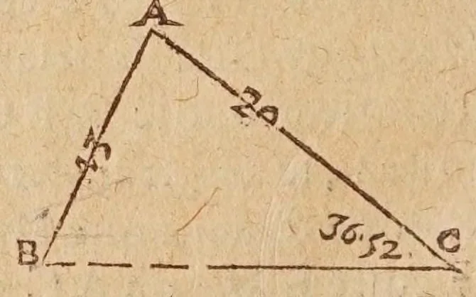 An illustration from L'vsage dv mecometre : qvi est vn instrvment geometrique, auec lequel on peut tres-facilement mesurer toutes sortes de longueurs & distances visibles : prendre & rapporter au petit pied le plan des villes, chasteaux & autres places : trasser tant sur le papier que sur la terre telles figures & fortifications qu'on voudra : faire toutes sortes de cartes tant geographiques que chorographiques : & pratiques toutes les autres operations d'arithmetique & de geometrie, qui se pratiquent auec le compas de proportion, la regle proportionelle, le graphometre & la boussole, 1630, leaf 72