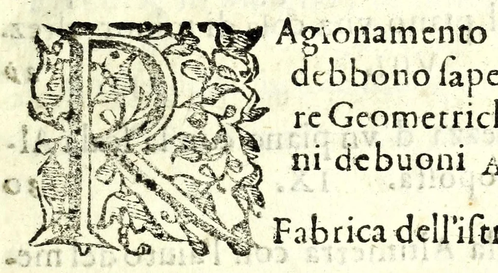 An illustration from L'vso della squadra mobile : con la quale per teorica, & pratica si misura geometricamente ogni distanza, altezza, e profondità : s'impara à perticare, liuellare, et pigliare in disegno le città, paesi, et prouincie : il tutto con le sue dimostrationi intagliate in rame, 1615, leaf 119