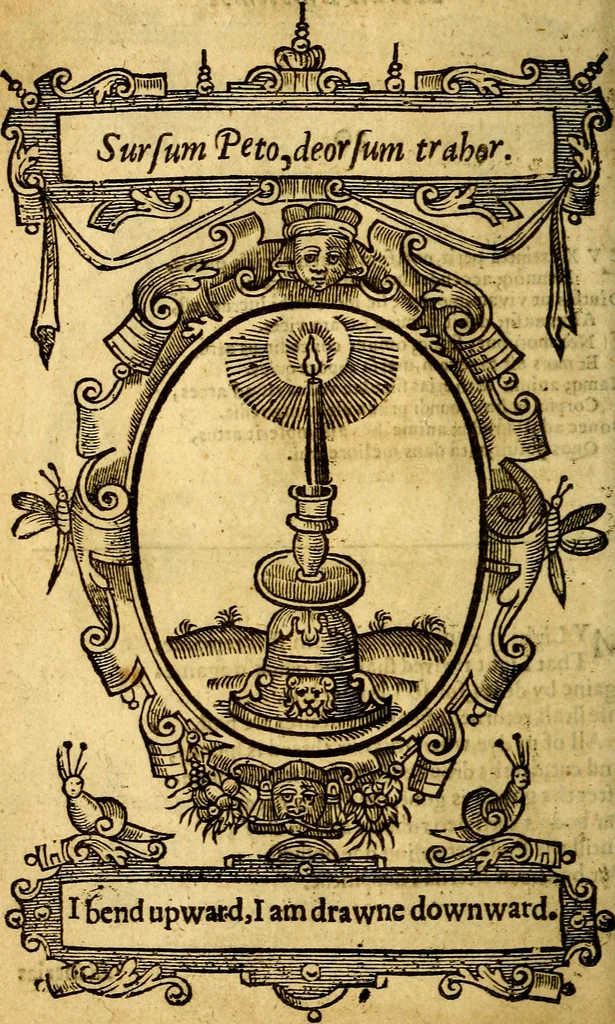 An illustration from Lychnocausia : sive Moralia facum emblemata : lights, morall emblems, 1638, leaf 101