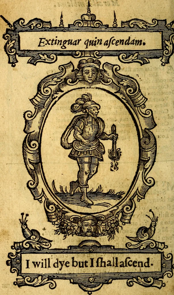 An illustration from Lychnocausia : sive Moralia facum emblemata : lights, morall emblems, 1638, leaf 103