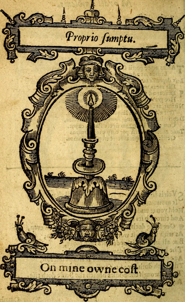 An illustration from Lychnocausia : sive Moralia facum emblemata : lights, morall emblems, 1638, leaf 105
