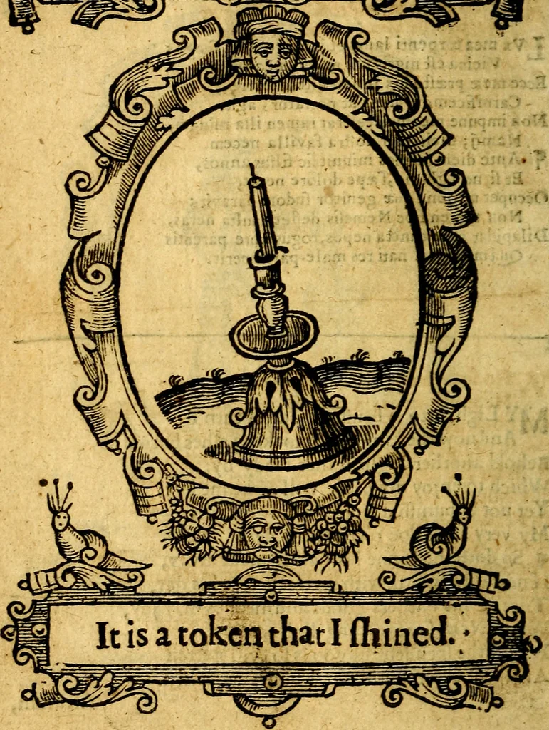 An illustration from Lychnocausia : sive Moralia facum emblemata : lights, morall emblems, 1638, leaf 131