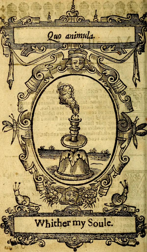 An illustration from Lychnocausia : sive Moralia facum emblemata : lights, morall emblems, 1638, leaf 45