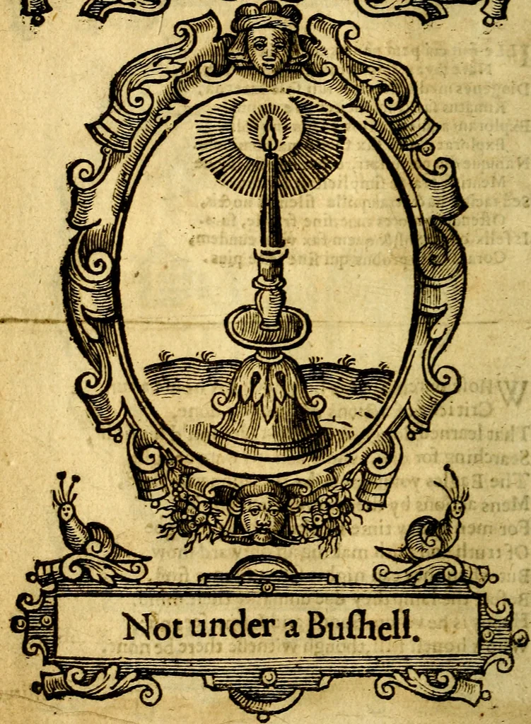 An illustration from Lychnocausia : sive Moralia facum emblemata : lights, morall emblems, 1638, leaf 51