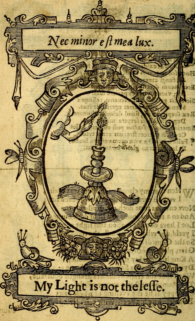 An illustration from Lychnocausia : sive Moralia facum emblemata : lights, morall emblems, 1638, leaf 69