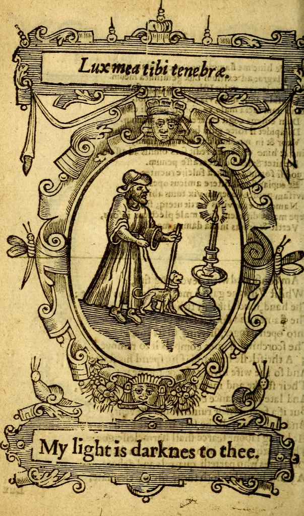 An illustration from Lychnocausia : sive Moralia facum emblemata : lights, morall emblems, 1638, leaf 83