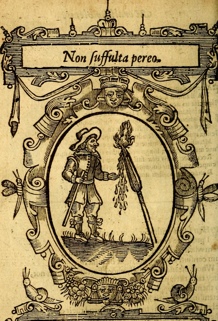 An illustration from Lychnocausia : sive Moralia facum emblemata : lights, morall emblems, 1638, leaf 93