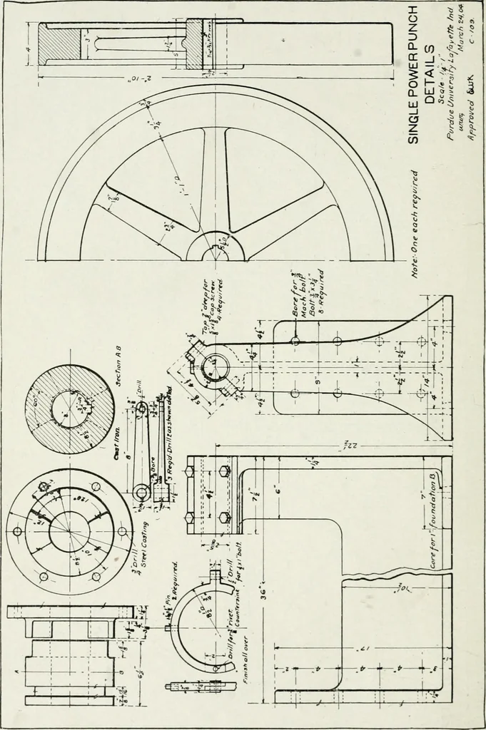 An illustration from Machine design, 1913, leaf 323