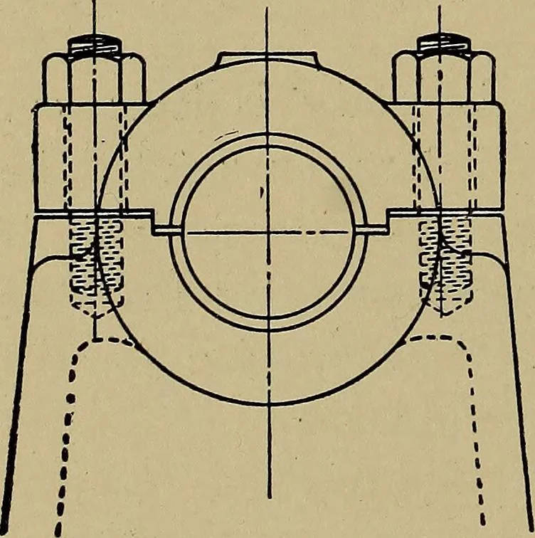 An illustration from Machine design; a manual of practical instruction in designing machinery for specific purposes, including specifications for belts, screws, pins, gears, etc., and many working hints as to operation and care of machines, 1918, leaf 167