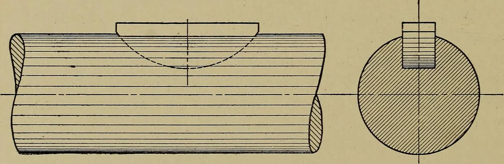 An illustration from Machine design; a manual of practical instruction in designing machinery for specific purposes, including specifications for belts, screws, pins, gears, etc., and many working hints as to operation and care of machines, 1918, leaf 77